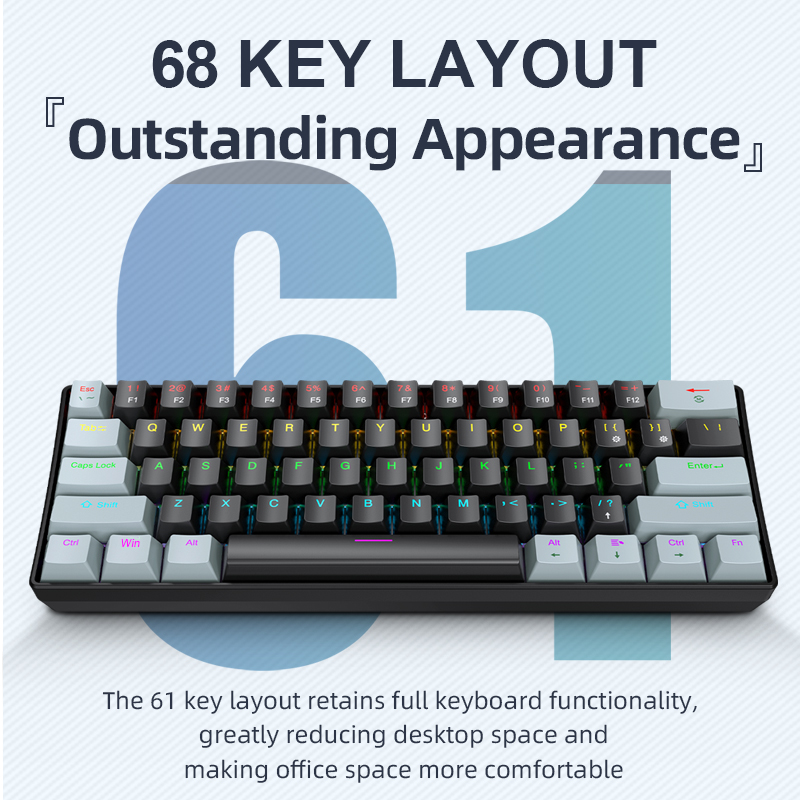Gaming Keyboard Mouse And Headset Combo - لوحة مفاتيح ميكانيكية صغيرة من APAYADO