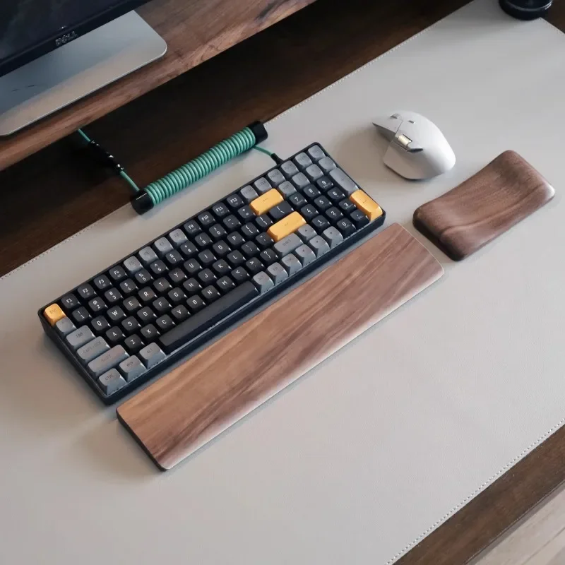 Wrist Rest Wood - نخيل معصم خشب الجوز للوحة المفاتيح