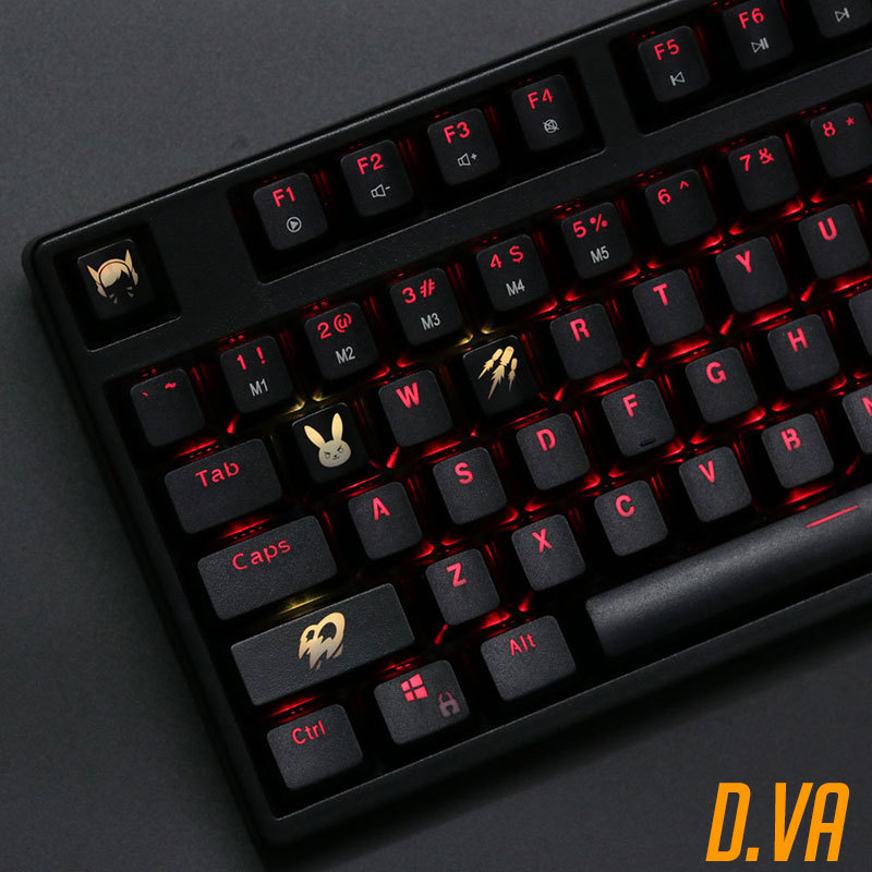 4 قطع/مجموعة مفاتيح بإضاءة خلف - مراجعة Keyboard Gaming Black وسعره