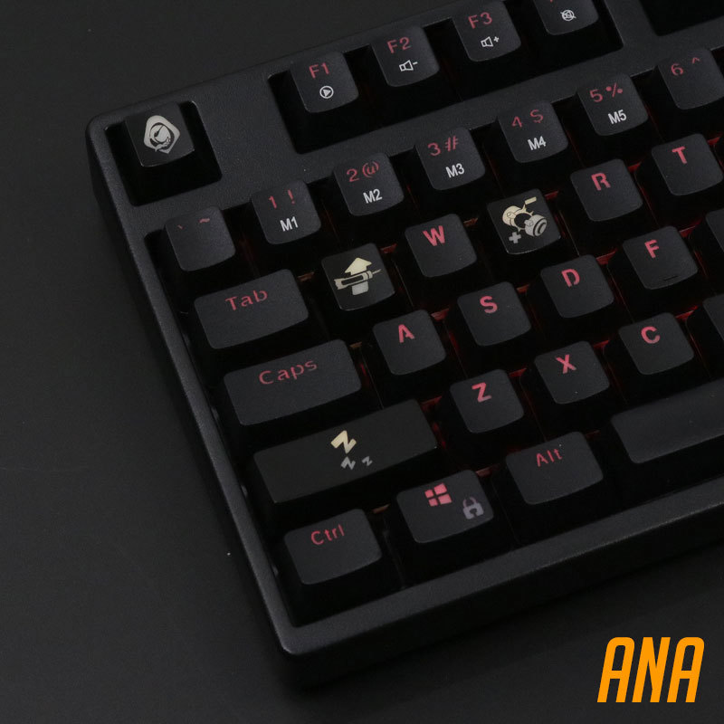 4 قطع/مجموعة مفاتيح بإضاءة خلف - مراجعة Keyboard Gaming Black وسعره
