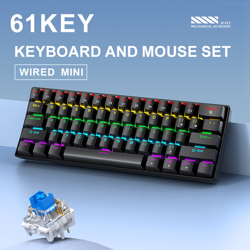 لوحة مفاتيح ميكانيكية صغيرة من - مراجعة Gaming Keyboard Mouse And Headset Combo وسعره