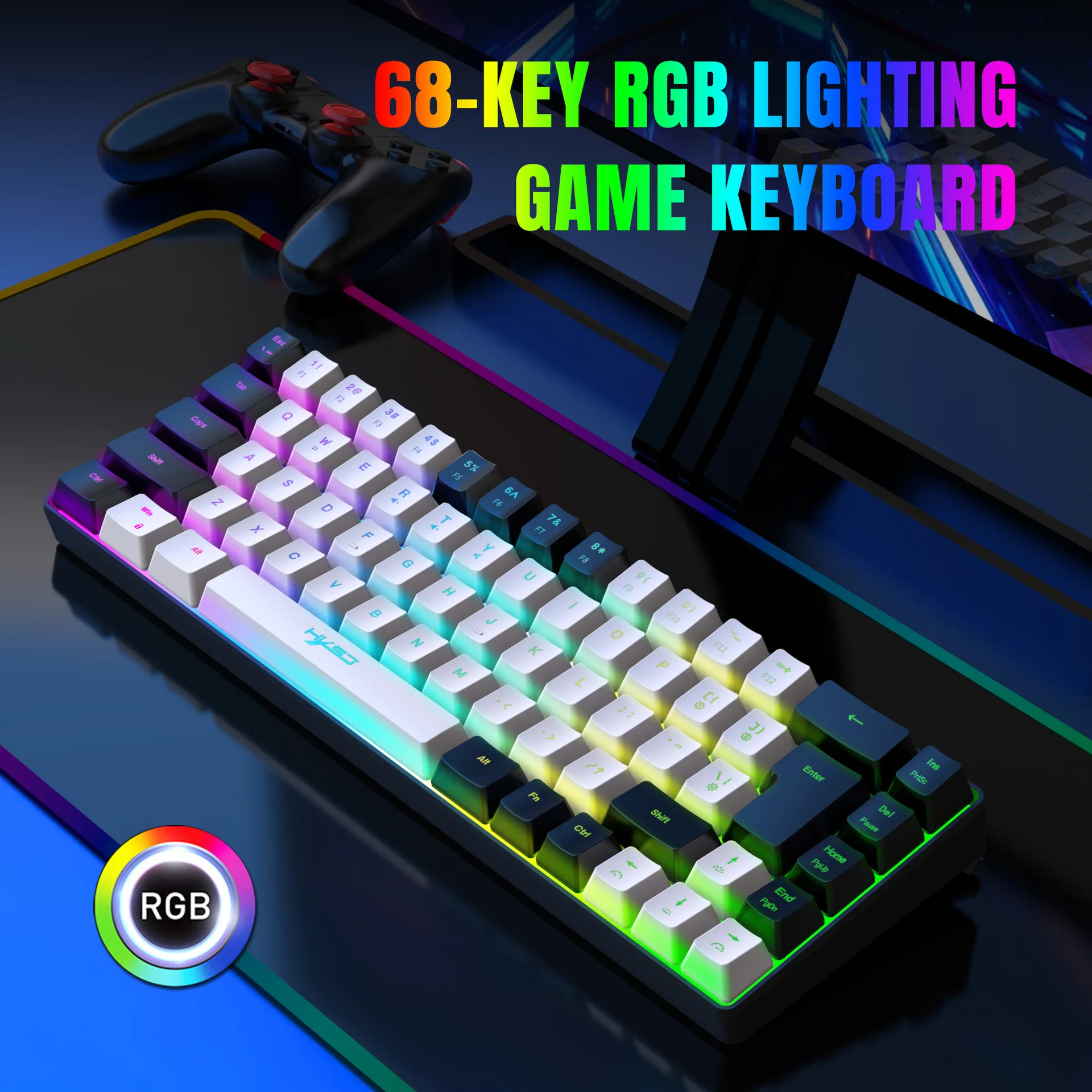 طقم لوحة مفاتيح وماوس مع إضاءة - مراجعة Gaming Keyboard Mouse And Headset Combo وسعره