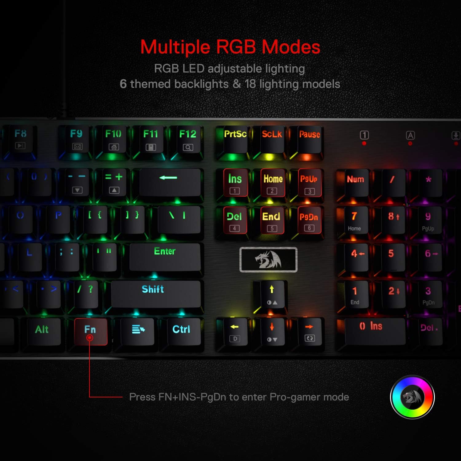 • ألعاب ميكانيكية سلكية ، إضاء - مراجعة Gaming Keyboard No Noise وسعره