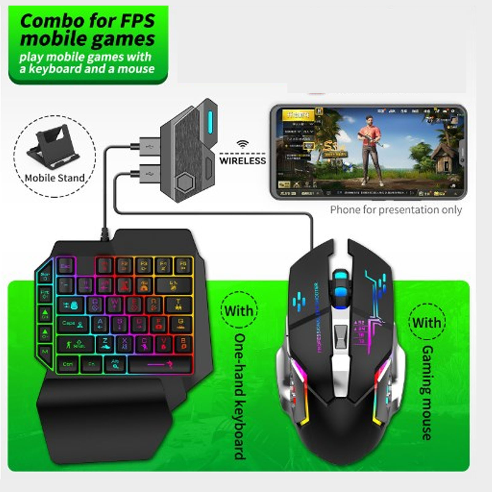 مجموعة ألعاب الهاتف المحمول كو - مراجعة Gaming Keyboard Hand وسعره
