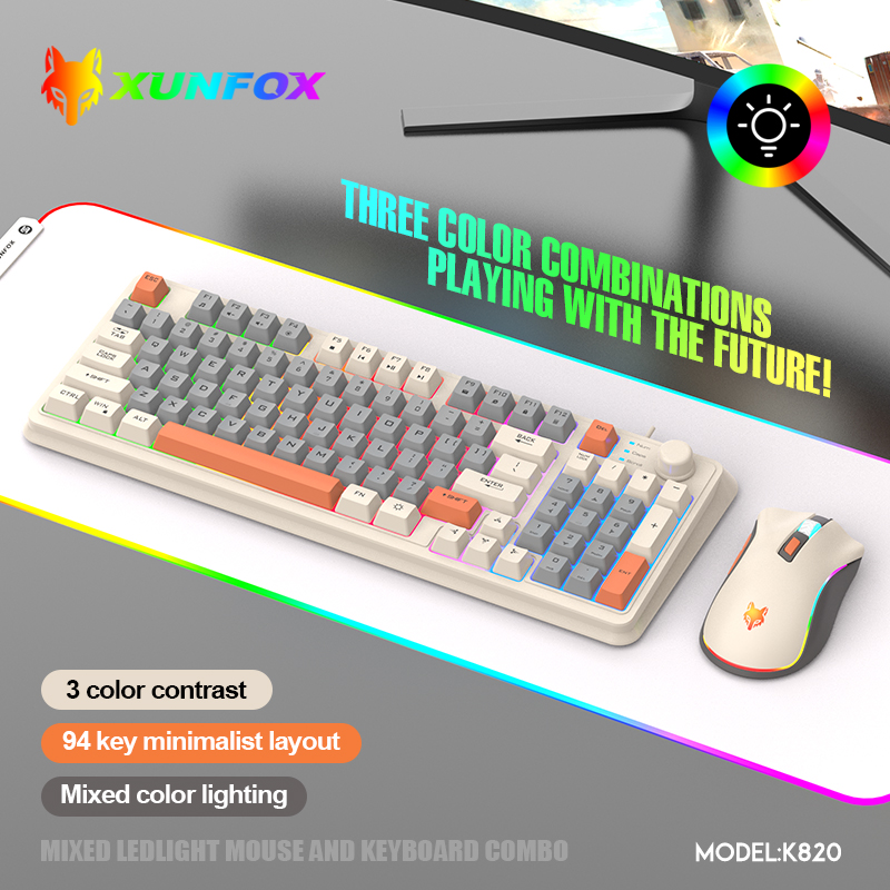 K820 USB السلكية لعبة لوحة الم - مراجعة Gaming Keyboard Mouse And Headset Combo وسعره